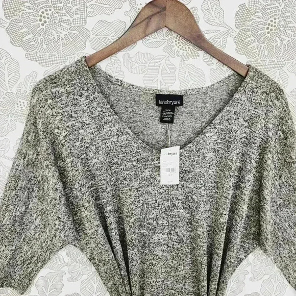 NWT Lane Bryant Womens 14/16 Marled Knit Dolman Sleeve Shift Dress Brown Shimmer - Picture 3 of 9